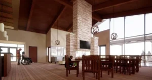 Interior fireplace